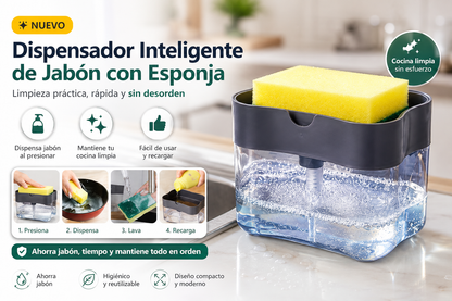 Dispensador Inteligente de Jabón con Esponja
